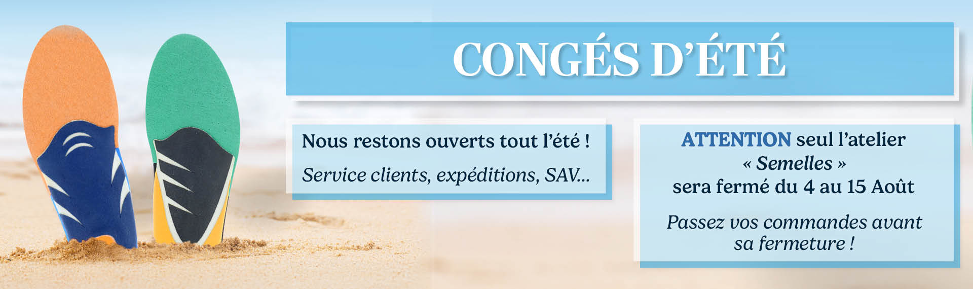 Congés d'été 2025