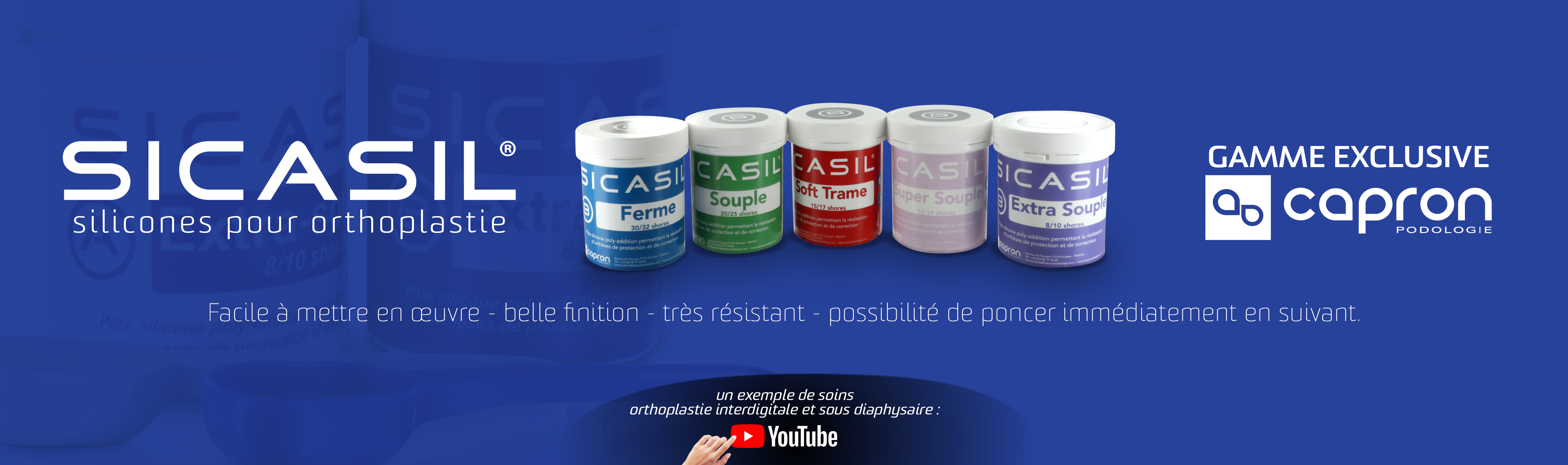 SICASIL silicones pour orthoplastie