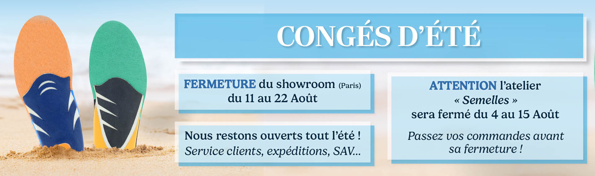 Congés d'été 2025