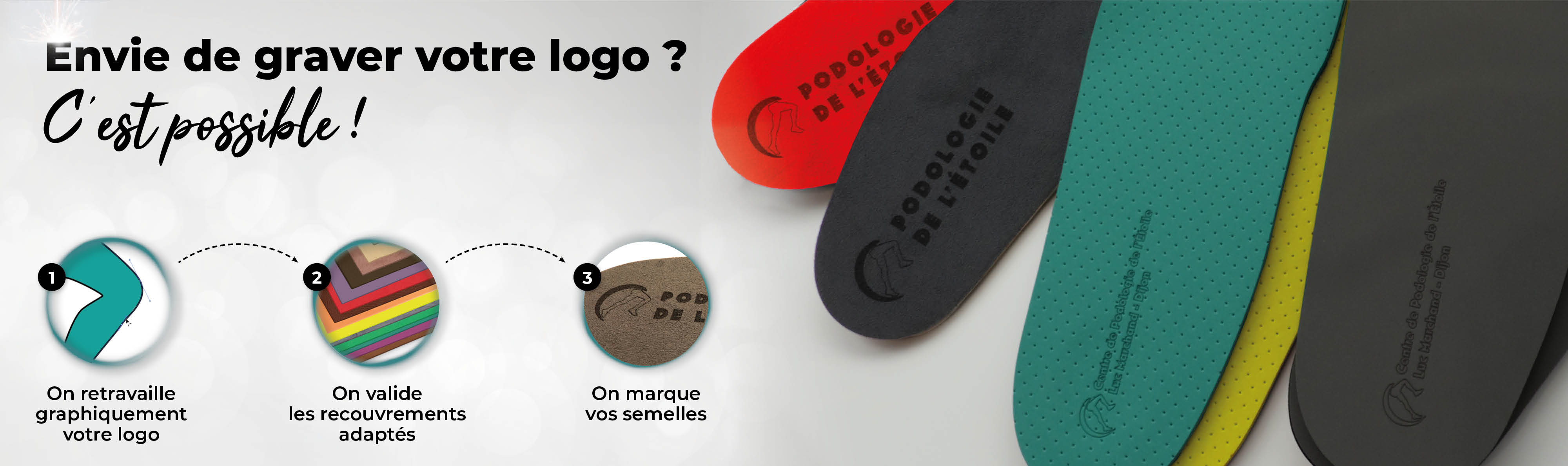 Marquage laser sur semelles