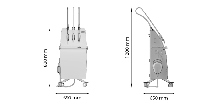 dimensions de l'unit Mobi