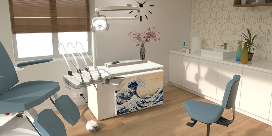 simulation 3D de l'unit de soins edition dans un cabinet de podologie