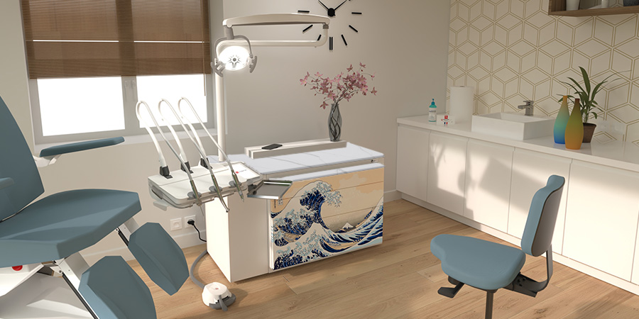 simulation 3D de l'unit de soins edition dans un cabinet de podologie