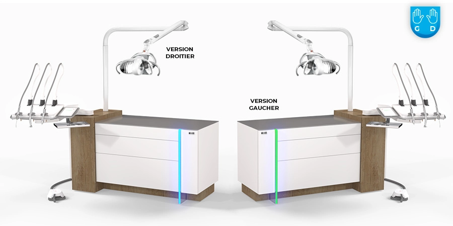 version droitier et gaucher de l'unit pixel