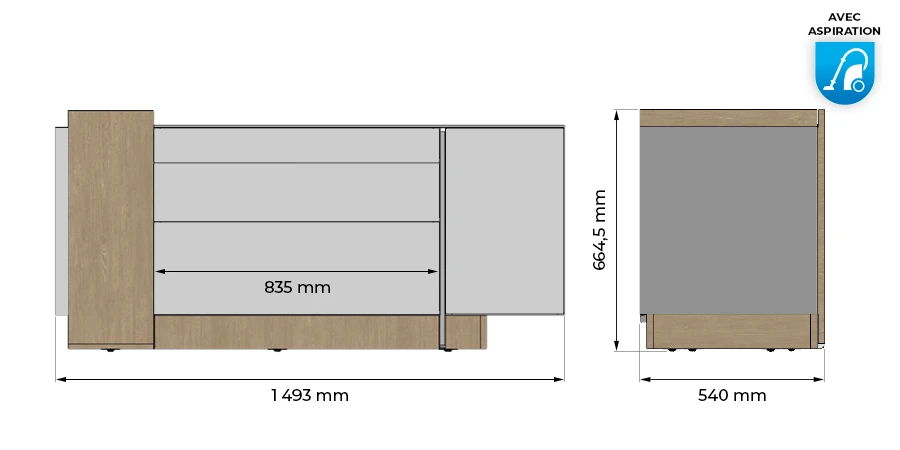 dimensions du pixel avec aspiration