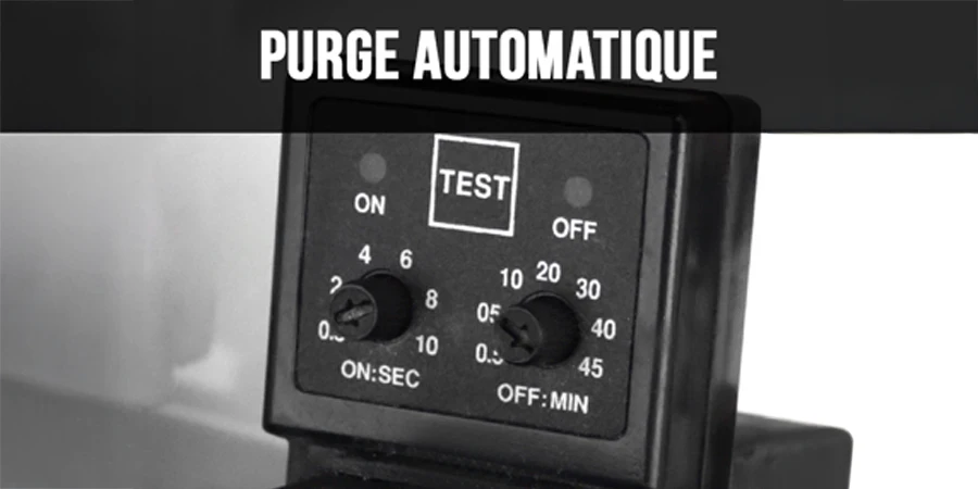 zoom sur l'appareillage de la purge automatique