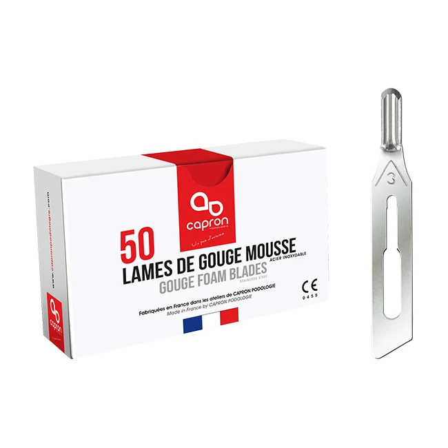 LAMES DE GOUGE MOUSSES CAPRON-BOITE DE 50