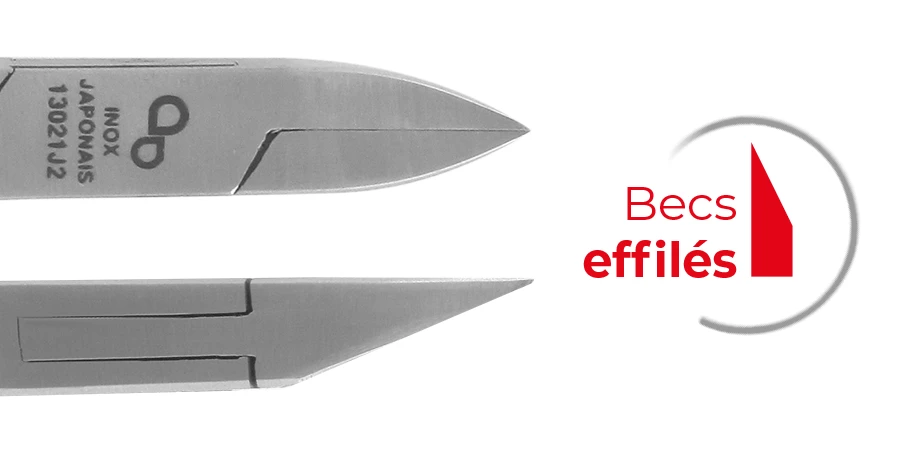 zoom sur la pince à ongles en acier japonais