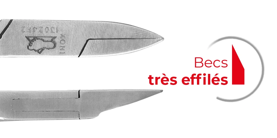 zoom sur la pince à ongles incarnés acier mat