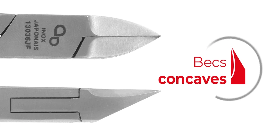 zoom sur la pince bec concave à ongles