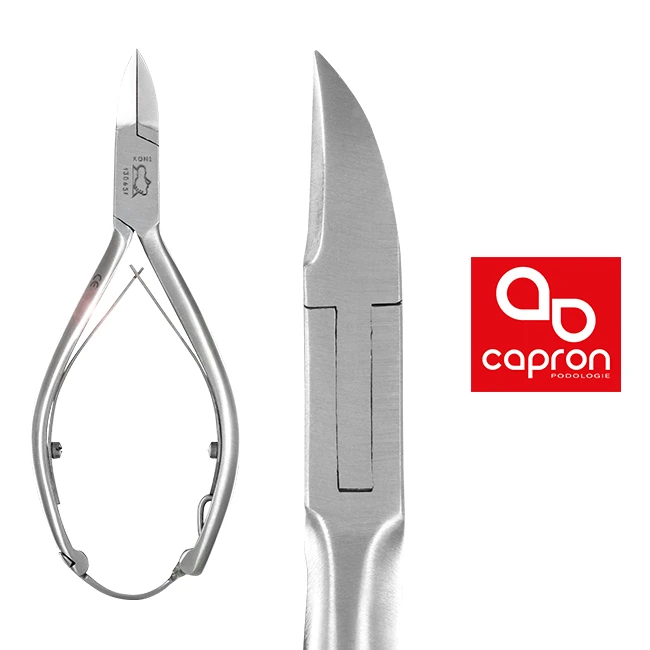 PINCE A ONGLES -ACIER MAT FRANCAIS-BEC CONCAVE