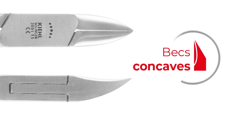 gros plan d'une pince à ongles bec concave Kiehl
