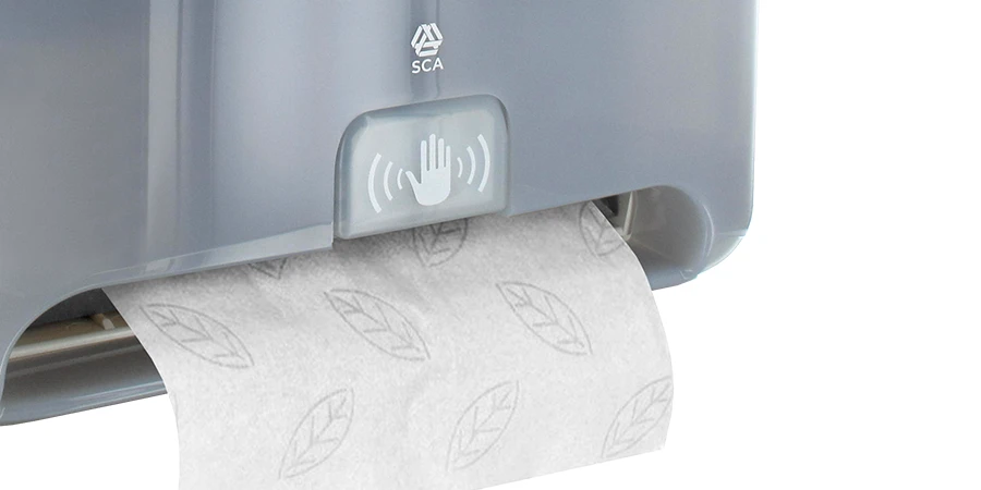 zoom sur le distributeur automatique d'essuie‑mains Tork