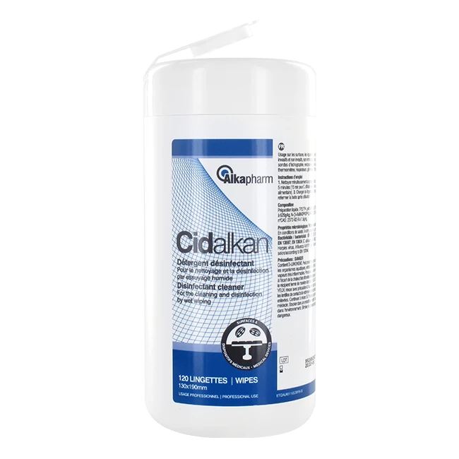 Lingettes désinfectantes Cidalkan pour l'hygiène