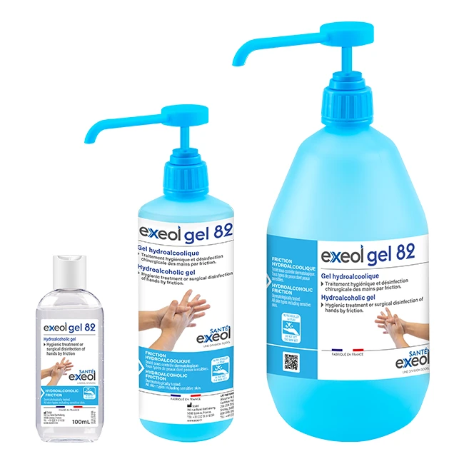 Exeol Gel 82 hydroalcoolique pour l'hygiène des mains