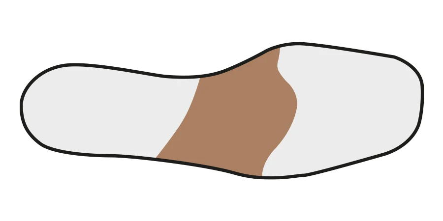 BRC découpée Mousse caoutchouc cellulaire sur un pied