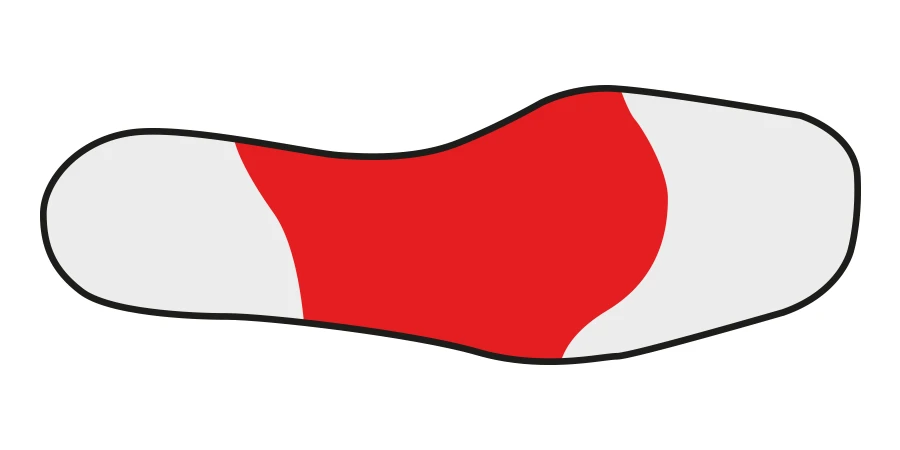 BRC & voûte en mousse de latex rouge sur un pied