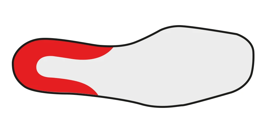 Anneau talonnier sur un pied