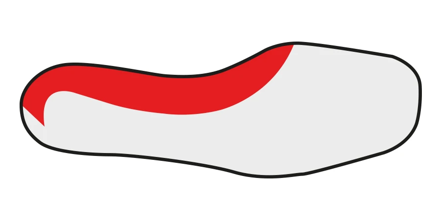 Voûte en mousse de latex rouge sur un pied