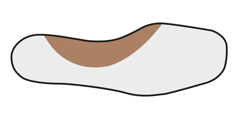 Voûte physiologique moulée sur un pied