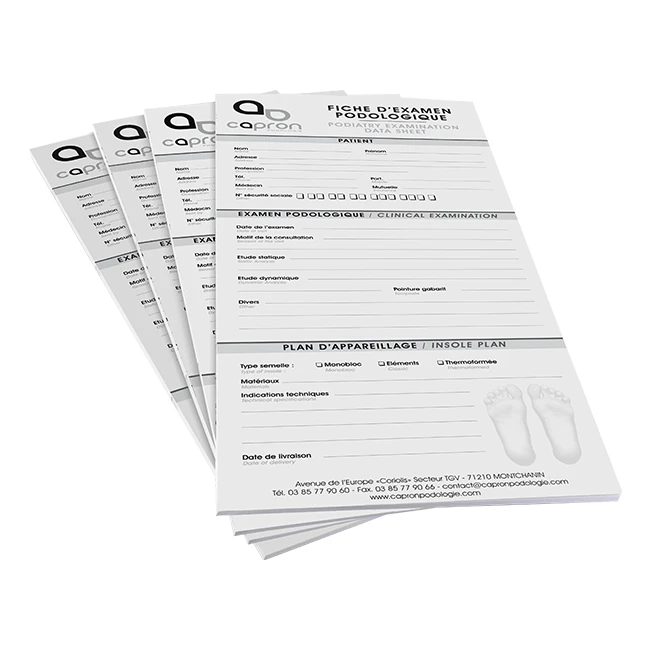 FEUILLES EMPREINTES 4 CARNETS DE 25 FEUILLES