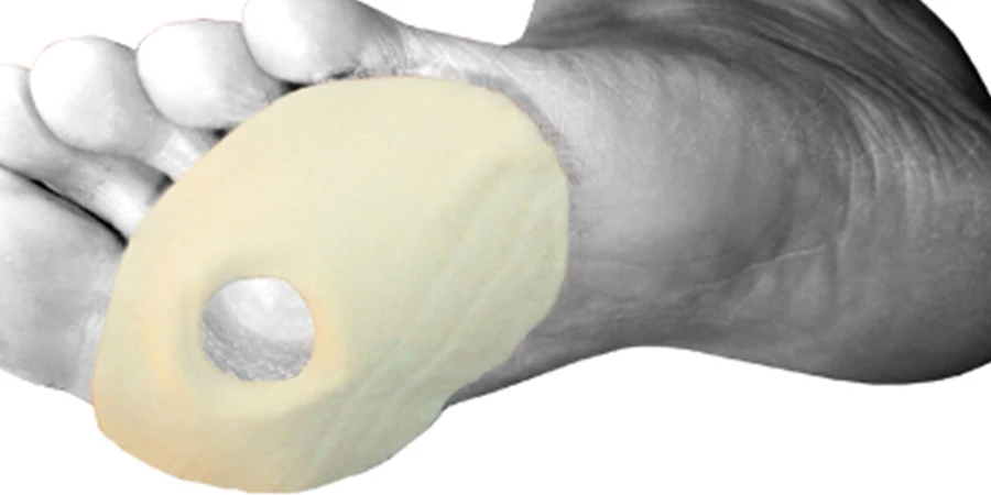 feutre beige utilisée en protection à l'avant-pied