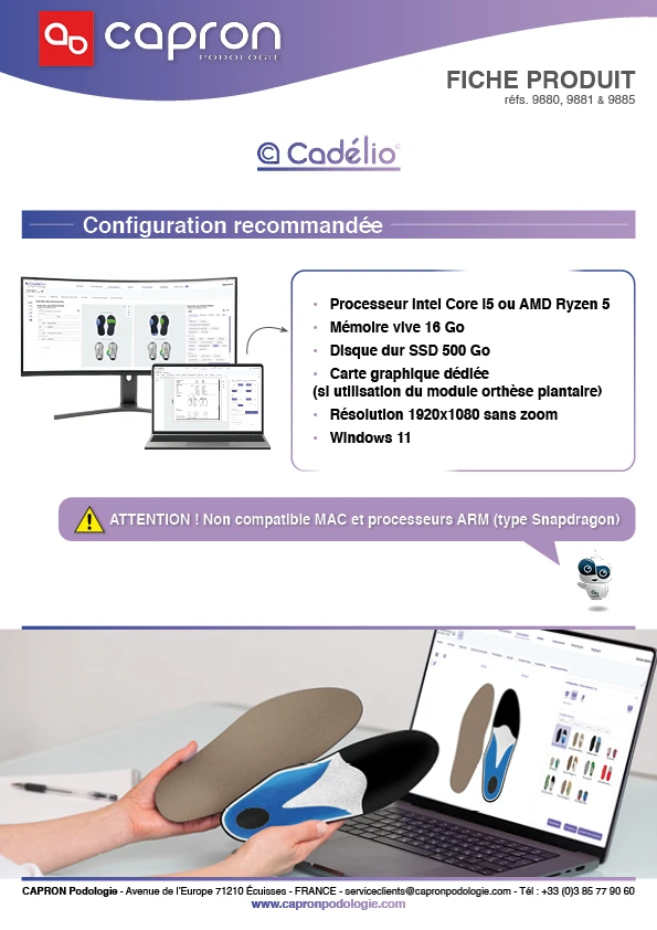 Configuration recommandée pour cadélio