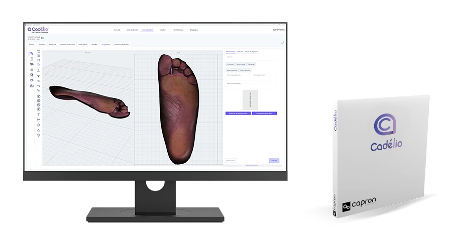 logiciel cadélio ouvert sur un ordinateur