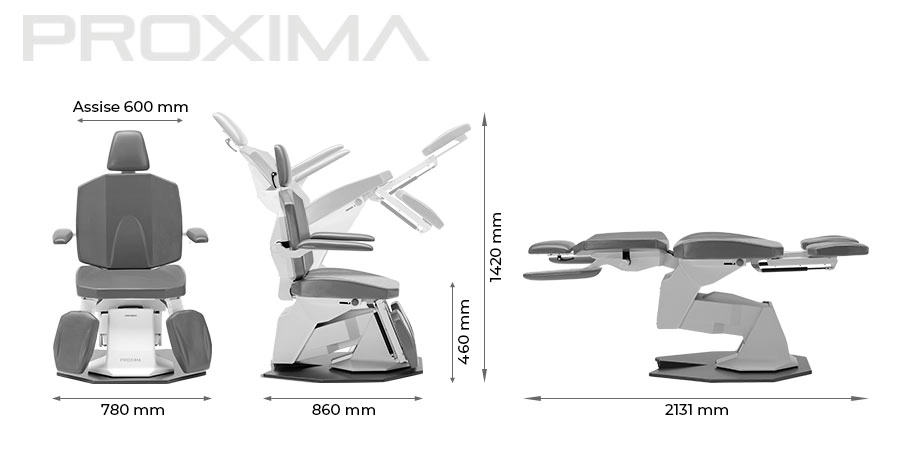 dimensions du fauteuil proxima
